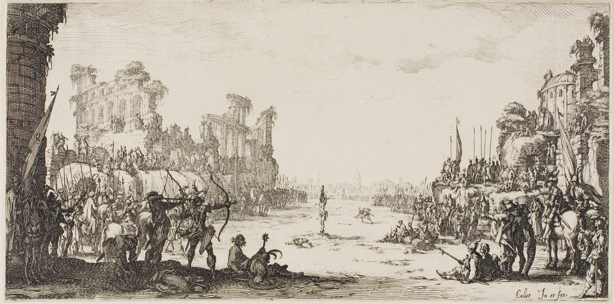 Das Martyrium des Heiligen Sebastian von Jacques Callot