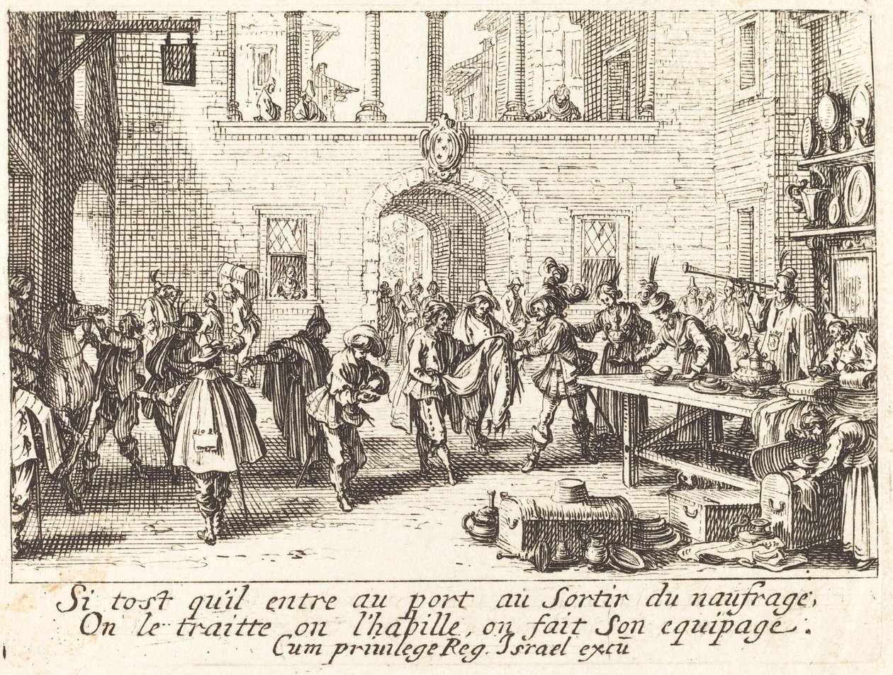 Die Eltern beschenken, 1635 von Jacques Callot