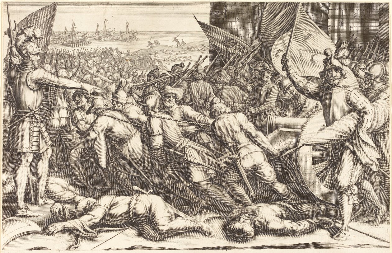 Die Wiedereinschiffung der Truppen von Jacques Callot