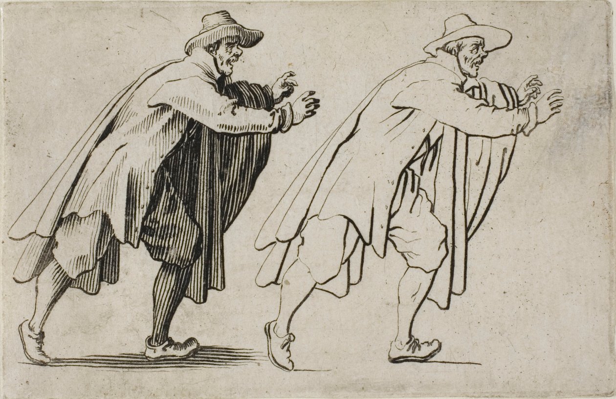 Der rennende Mann, aus Die Caprices von Jacques Callot