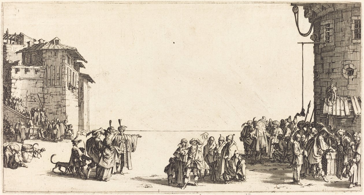 Der Sklavenmarkt, 1620 von Jacques Callot
