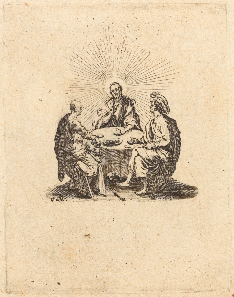 Das Abendmahl in Emmaus von Jacques Callot