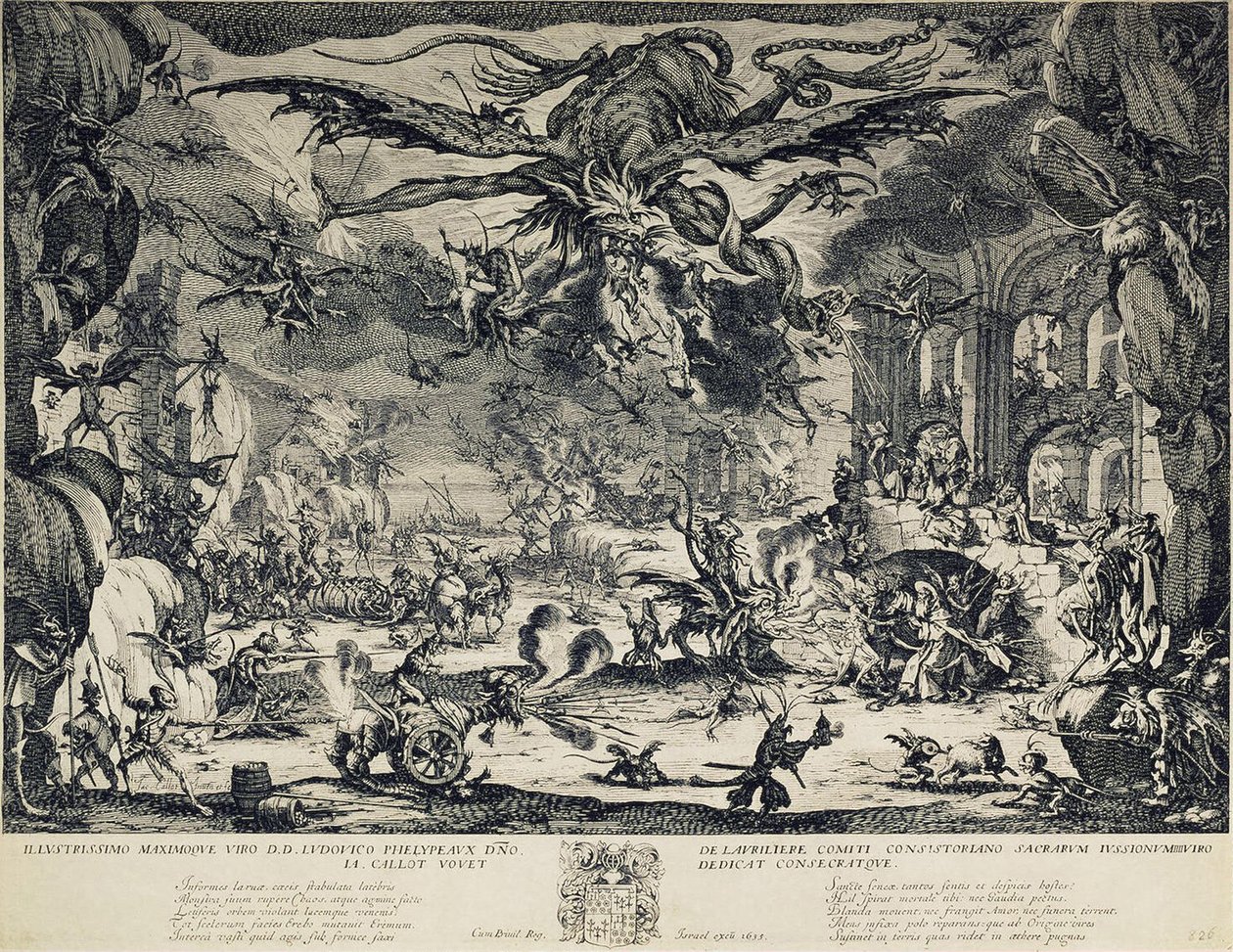 Die Versuchung des heiligen Antonius, 1635 von Jacques Callot
