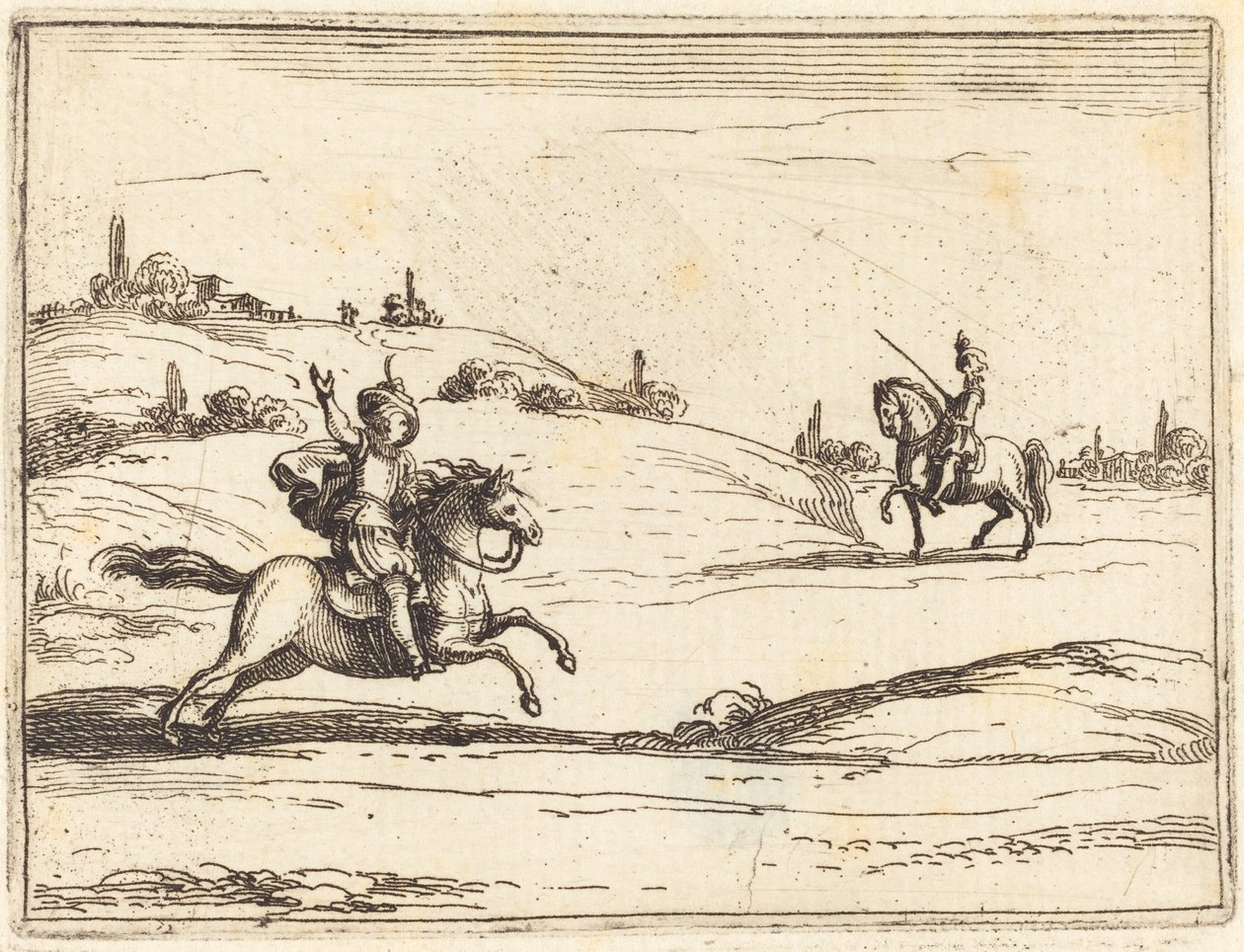 Zwei Ritter von Jacques Callot