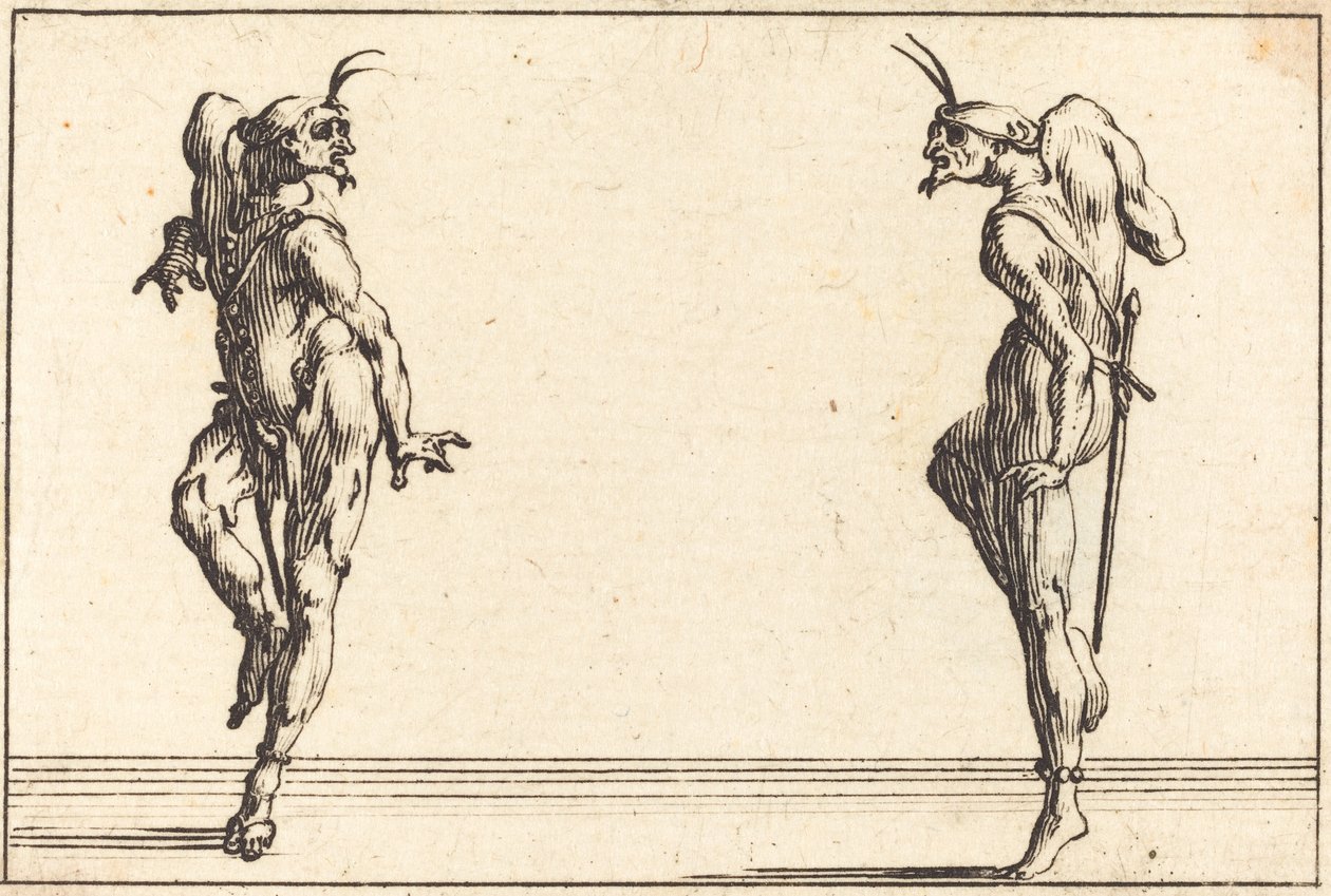 Zwei Pantalons tanzen von Jacques Callot