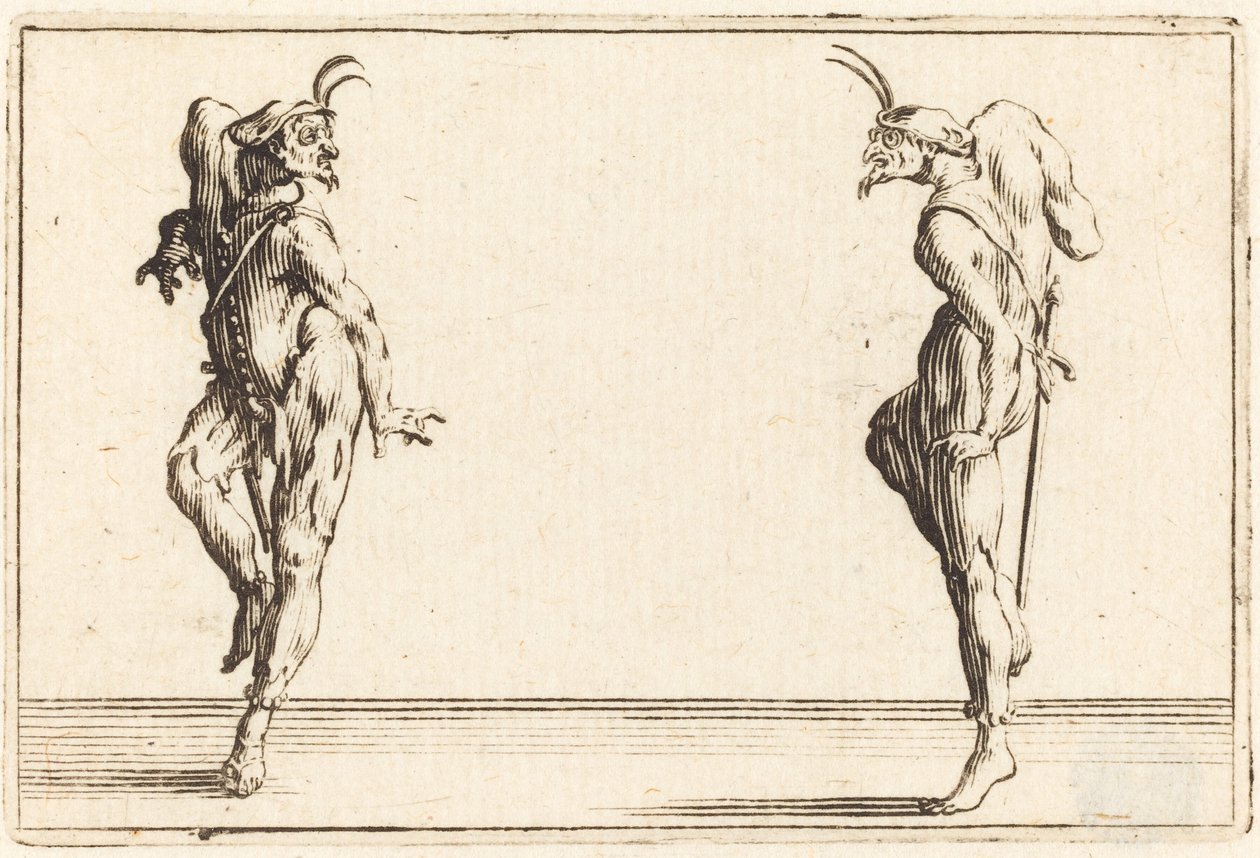 Zwei Pantalons tanzen von Jacques Callot