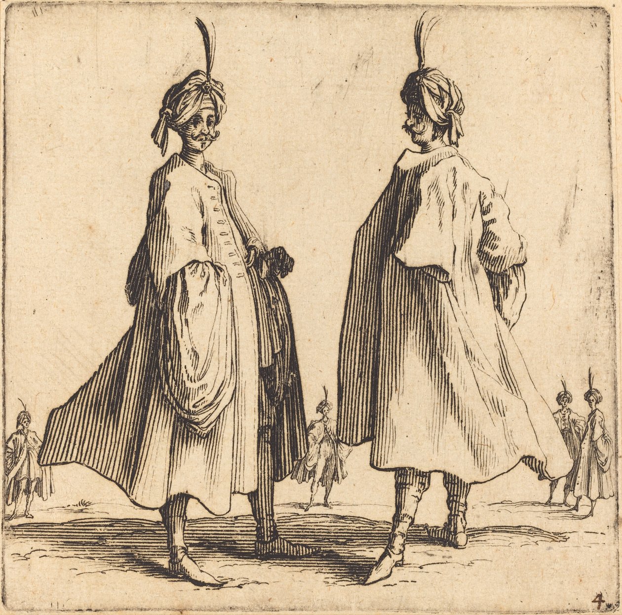 Zwei Türken von Jacques Callot