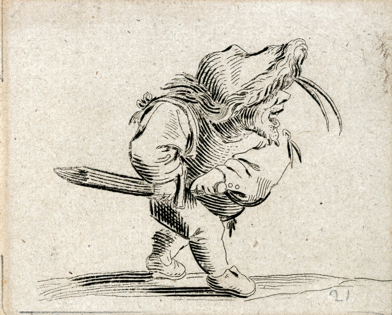 Verschiedene Gobbi-Figuren (Gravur) von Jacques Callot