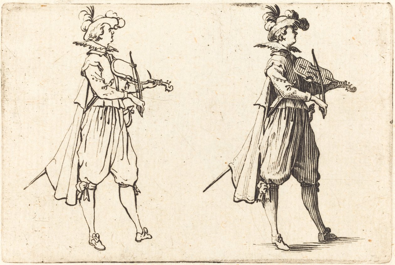 Geiger, ca. 1622 von Jacques Callot