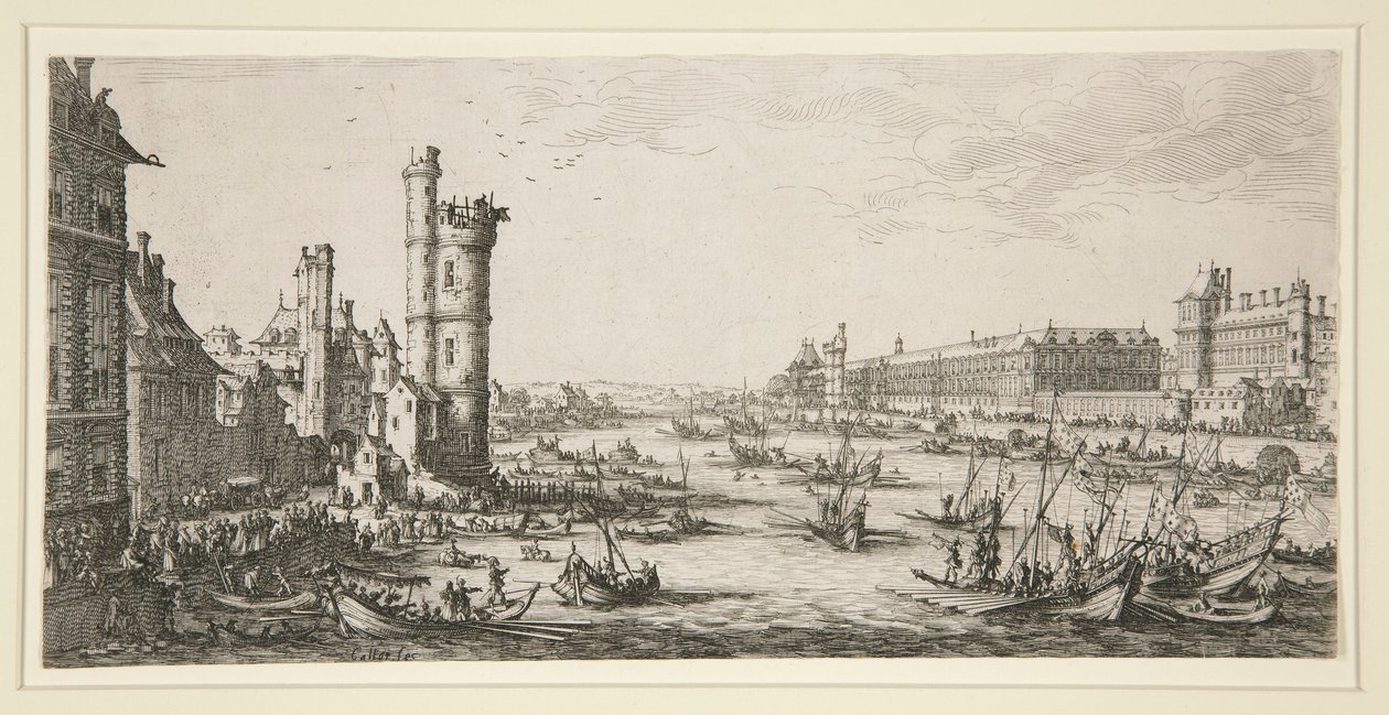 Ansicht des Louvre von Jacques Callot