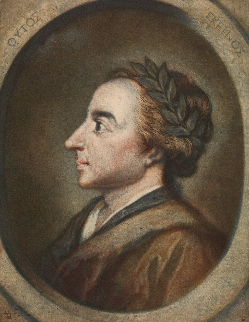 Alexander Pope, Dichter 1744 von Jacques Christophe Le Blon