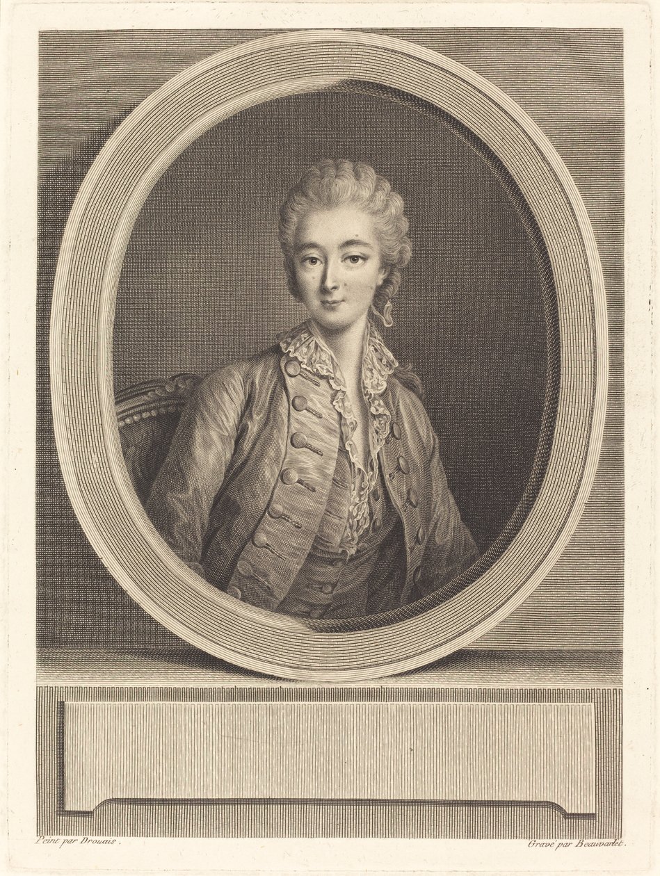Madame du Barry von Jacques Firmin Beauvarlet after François Hubert Drouais
