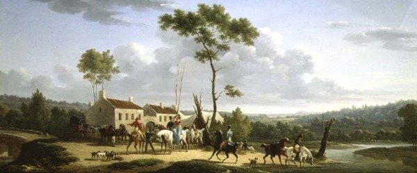 Landschaft mit Figuren von Jacques Francois Joseph Swebach