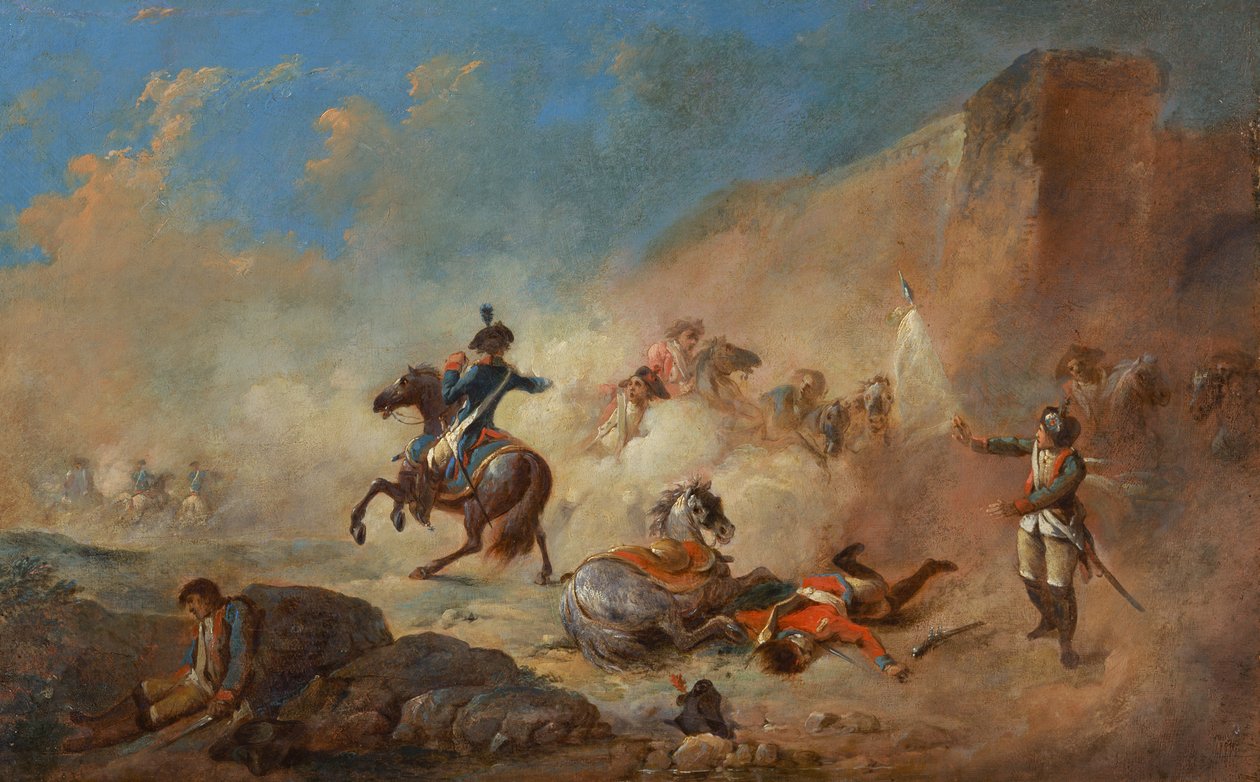 Kampf englischer und französischer Ritter von Jacques Gamelin