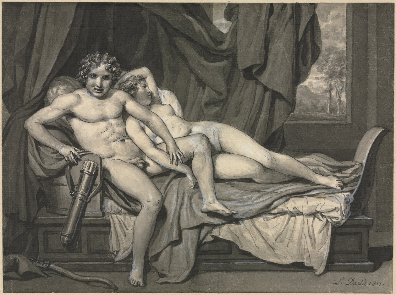 Amor und Psyche, 1813 von Jacques Louis David
