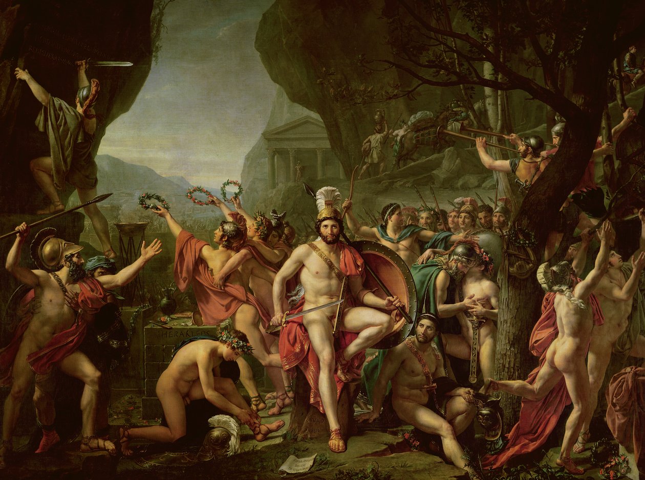 Leonidas bei den Thermopylen, 480 v. Chr. von Jacques Louis David