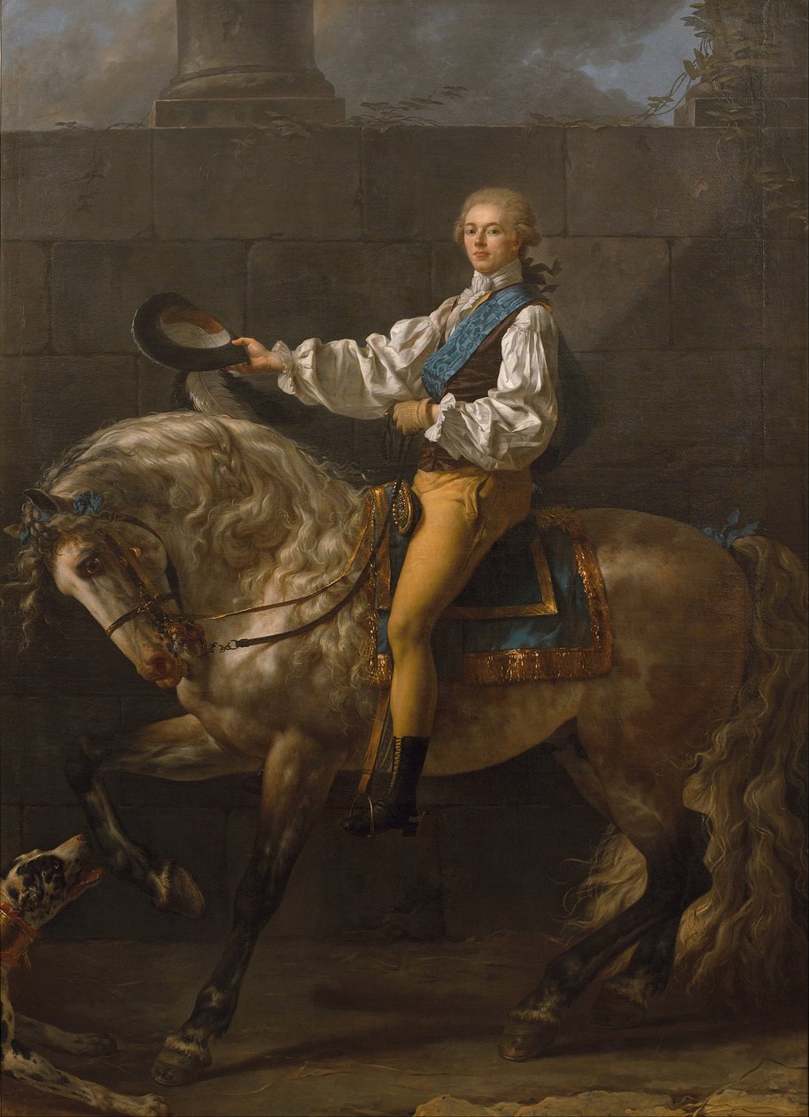 Reiterporträt von Stanisław Kostka Potocki von Jacques Louis David