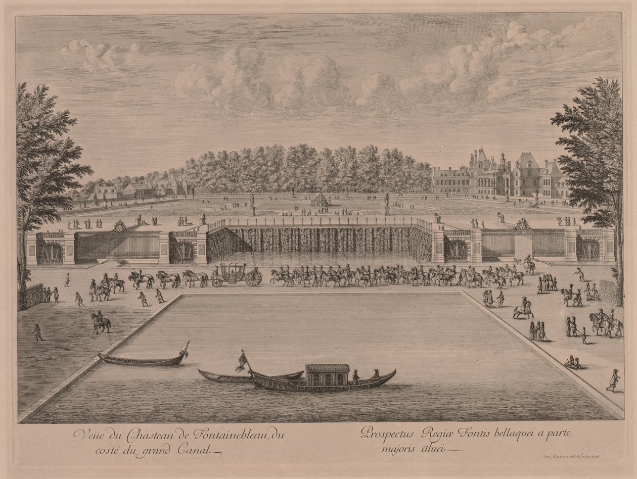 Schloss Fontainebleau vom Grand Canal von Jacques Rigaud