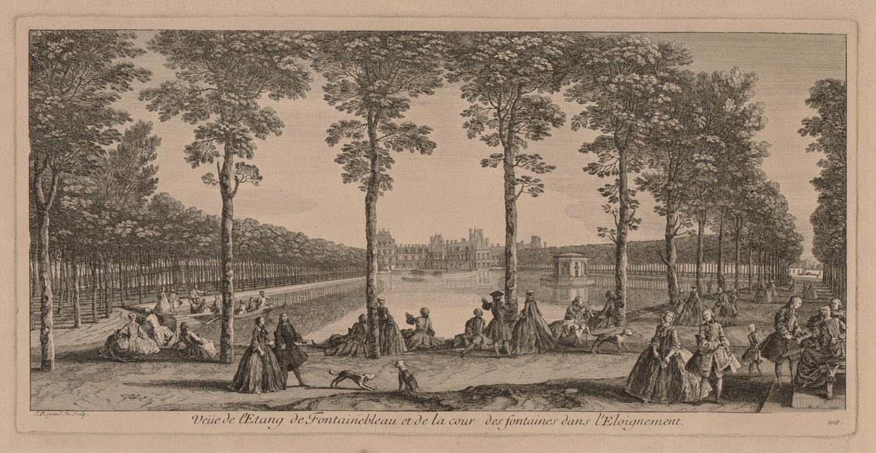 Der Teich in Fontainebleau von Jacques Rigaud