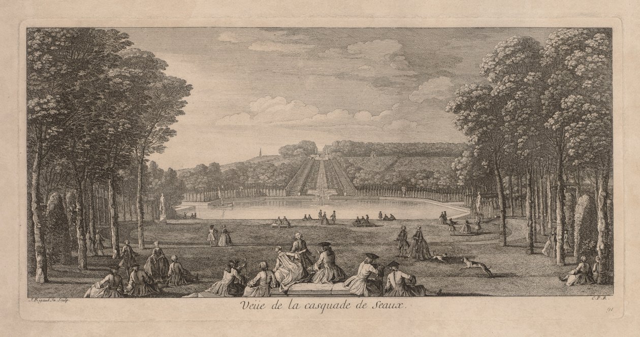 Ansicht des Cascade de Seaux von Jacques Rigaud