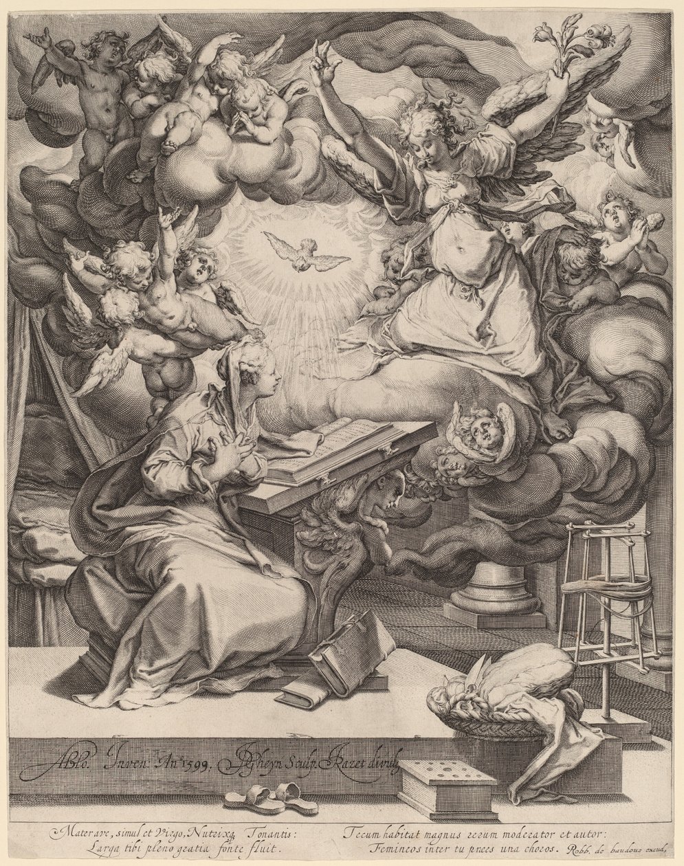 Die Verkündigung von Jacques de Gheyn II after Abraham Bloemaert
