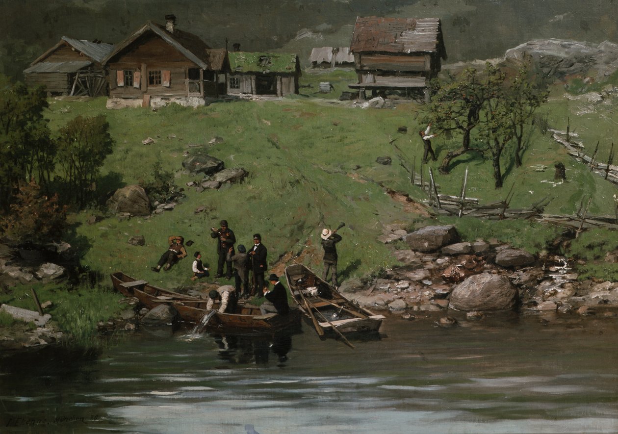 Von Kittelsvika bei Krøderen von Jahn Ekenaes