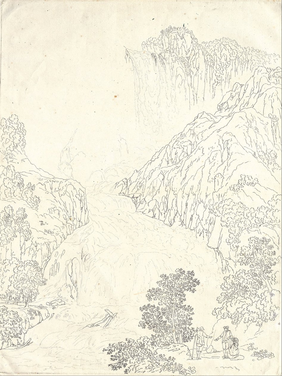 Der Wasserfall Cascata delle Marmore bei Terni von Jakob Philipp Hackert