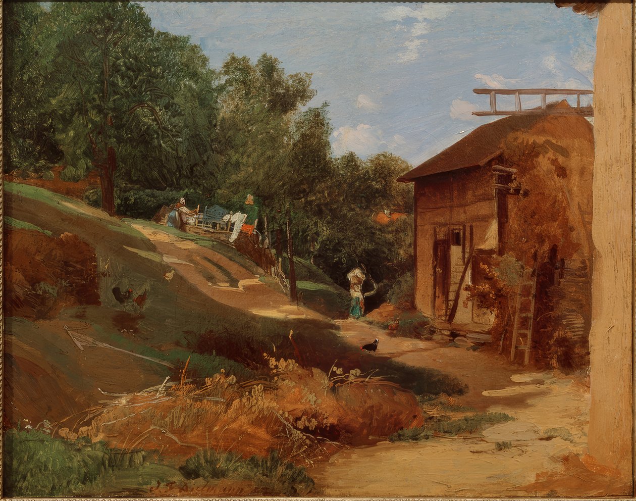Bauernhof im Taunus von Jakob Fürchtegott Dielmann
