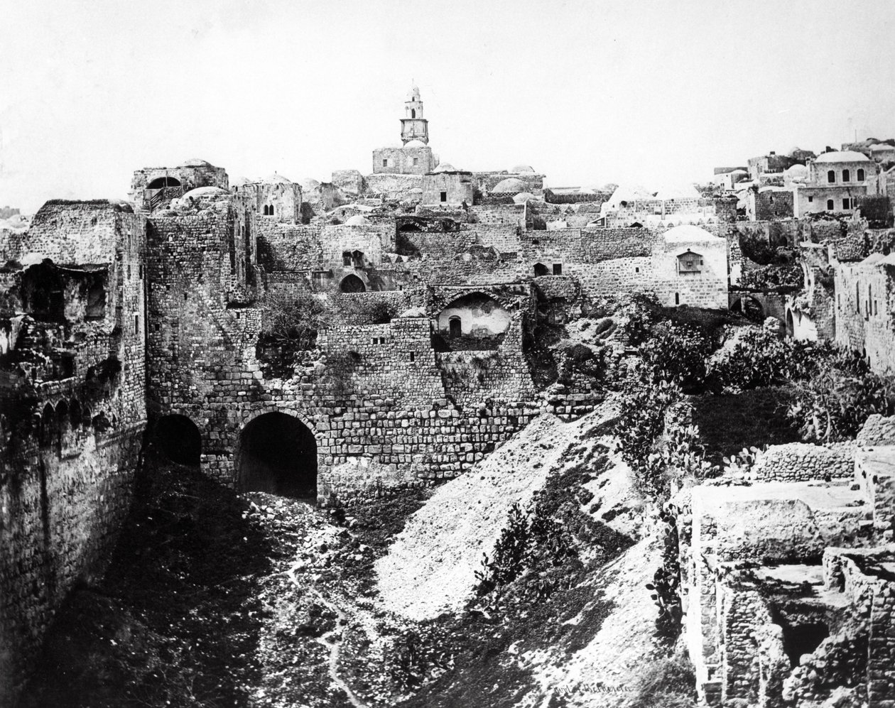 Teich von Bethesda, 1857 von Felice Beato