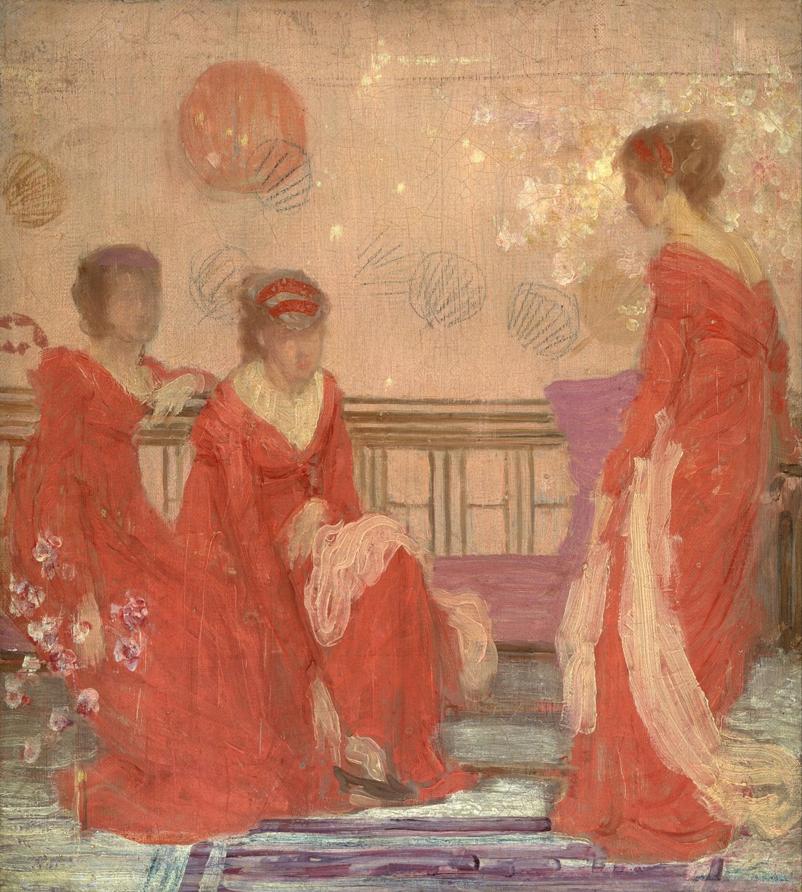 Harmonie in Fleischfarbe und Rot von James Abbott McNeill Whistler