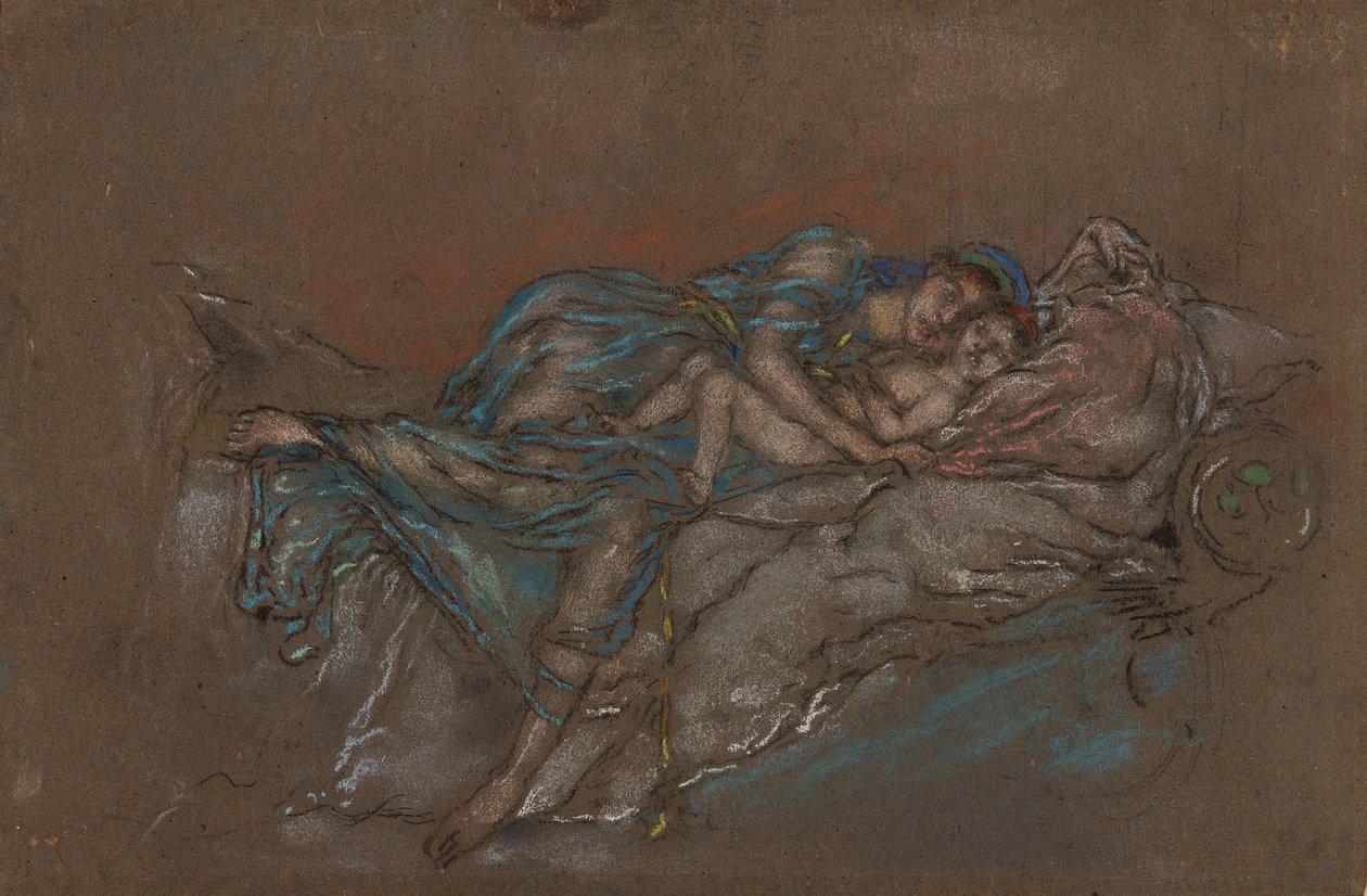 Mutter und Kind - Die Perle, 1890-92 von James Abbott McNeill Whistler