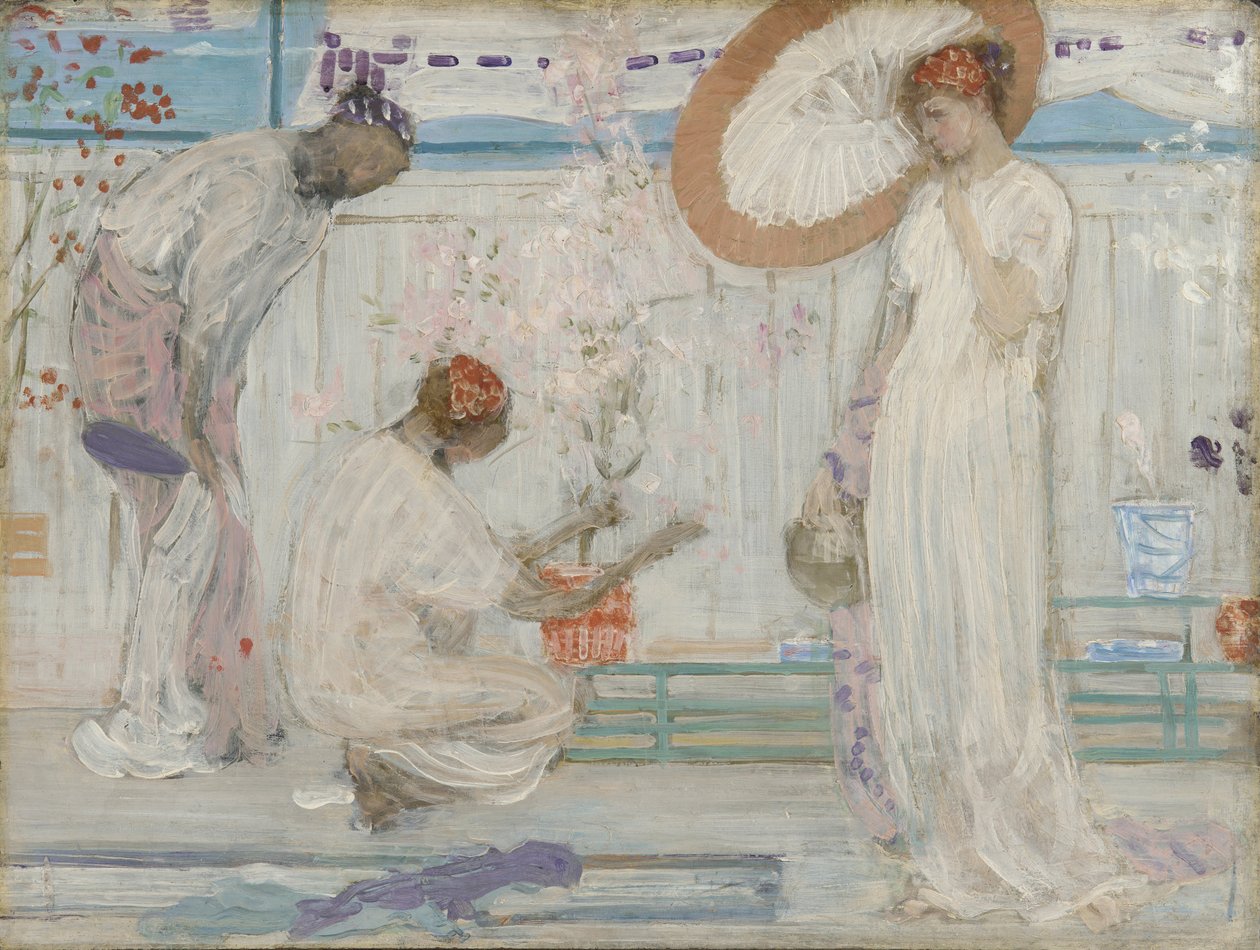 Die weiße Symphonie - Drei Mädchen von James Abbott McNeill Whistler