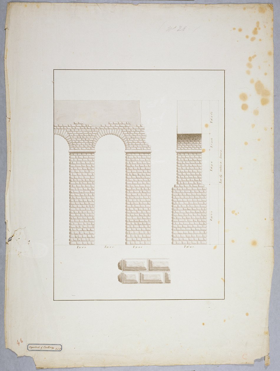 Aquädukt in Karthago von James Bruce