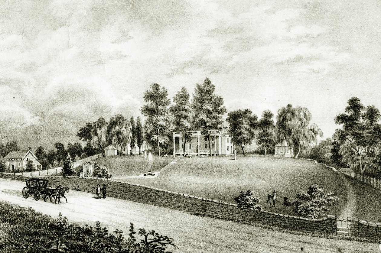 Fountain Park, Falls of Schuylkill, Philadelphia, ca. 1845 von James Fuller Queen
