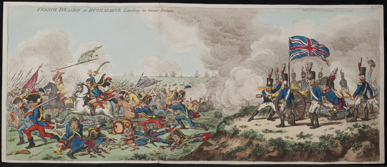 Französische Invasion – oder Buonaparte landet in Großbritannien von James Gillray