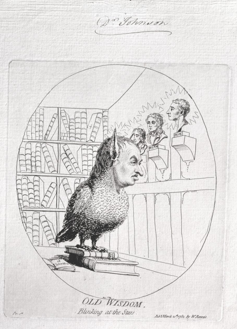 Alte Weisheit: Blinzeln zu den Sternen, veröffentlicht 1782 von James Gillray