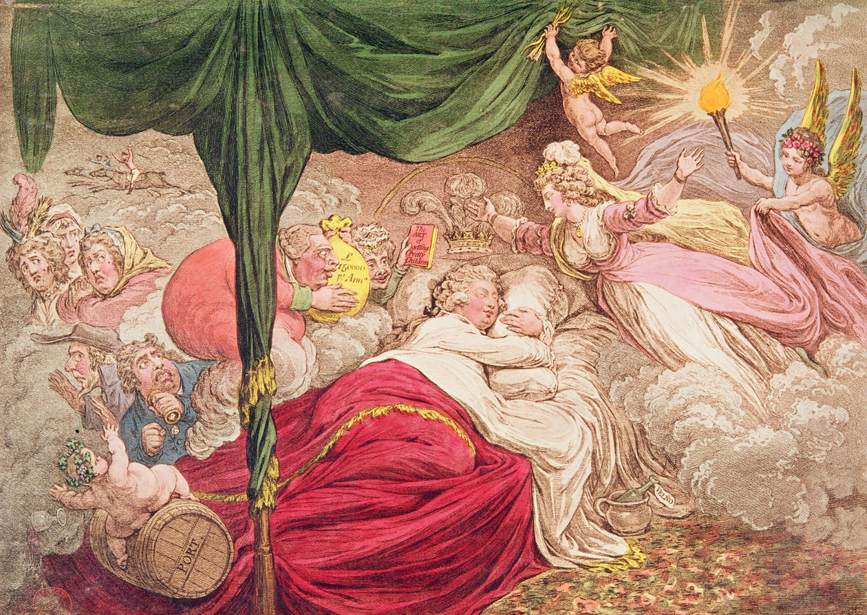 Der Liebestraum, 24. Januar 1795 von James Gillray
