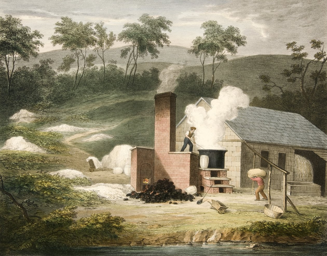 Bleichen, Fortschritt der Baumwolle Nr. 7, veröffentlicht 1840 von James Richard Barfoot