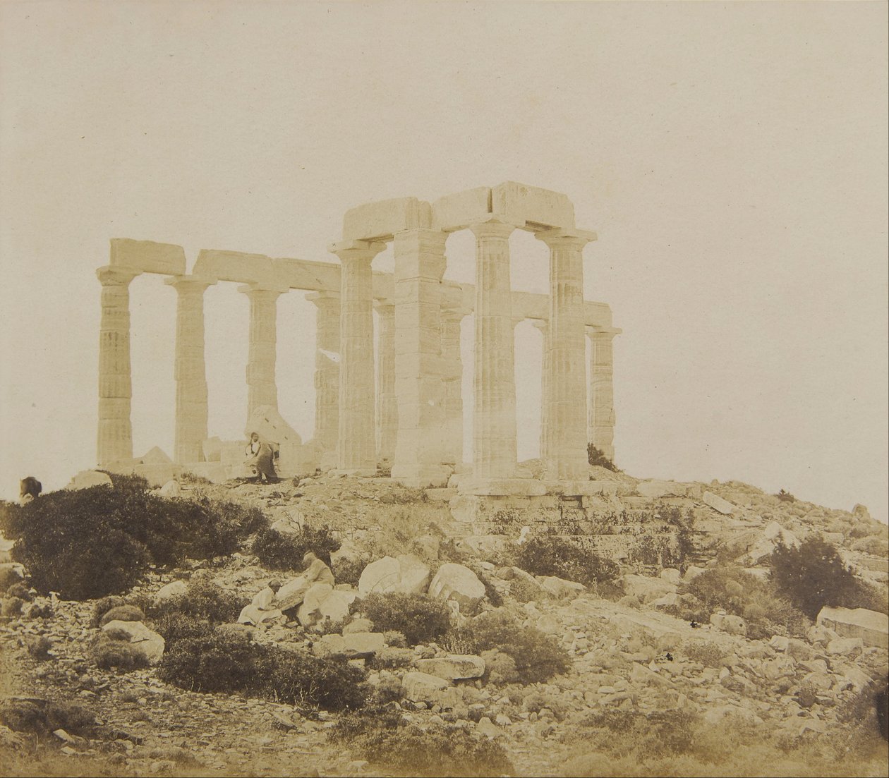 Ansicht des Tempels von Poseidon in Sounion von Nordosten von James Robertson