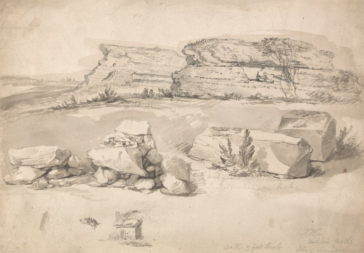 Ruinen von Richborough Castle, Isle of Thanet von James Ward