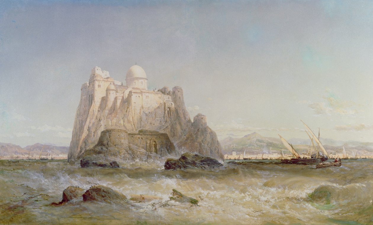 Eine Burg an der Mittelmeerküste von James Webb