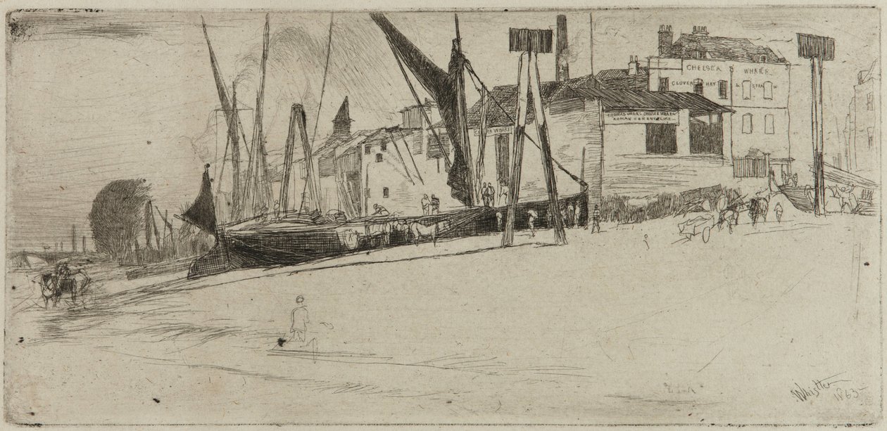 Chelsea Wharf, 1863 von James Abbott McNeill Whistler