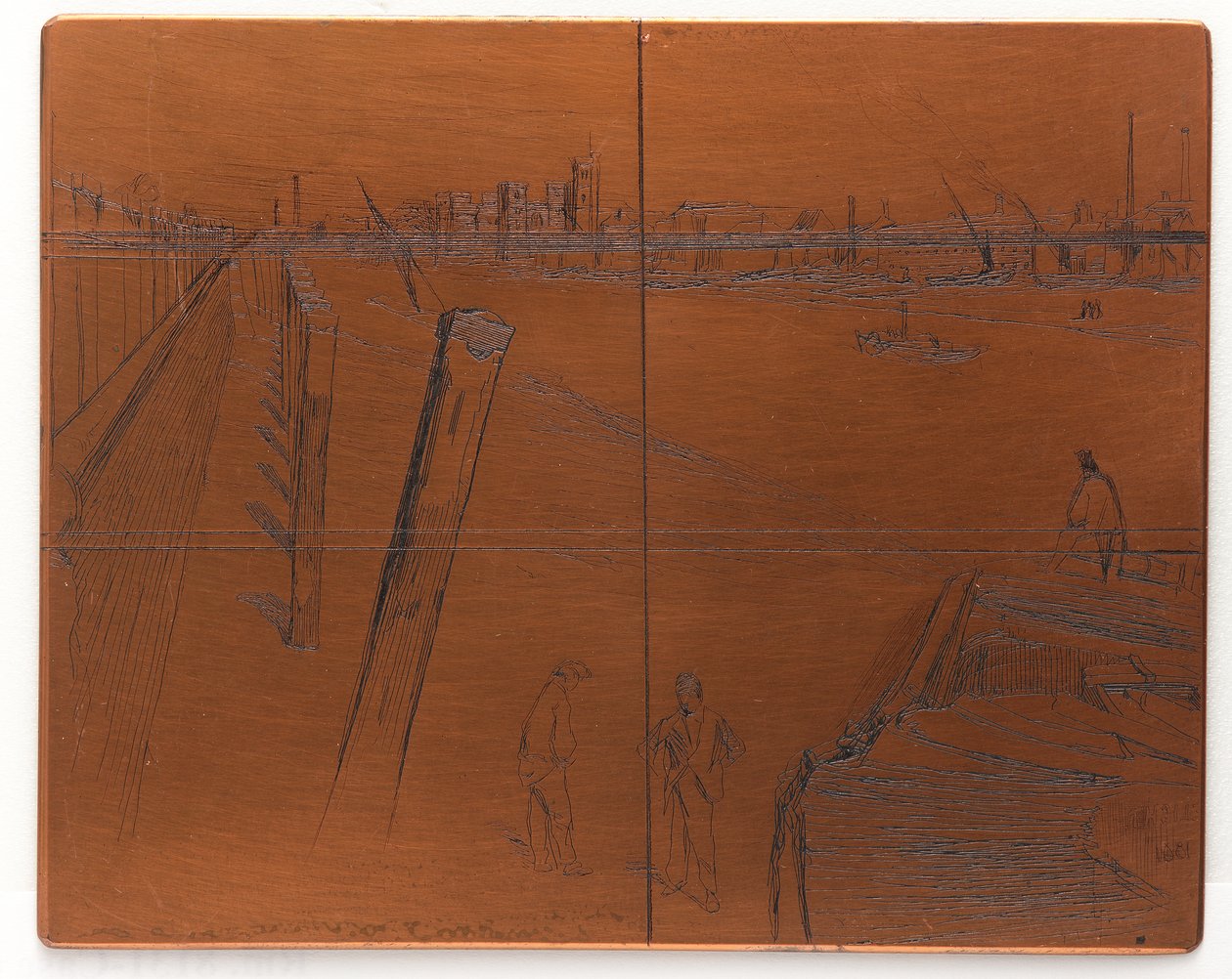 Radierplatte: Millbank von James Abbott McNeill Whistler