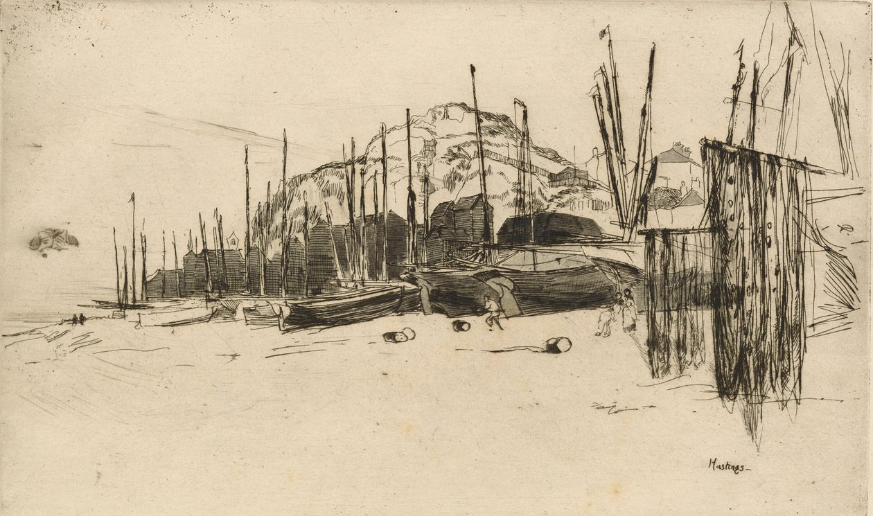 Fischerboote, Hastings von James Abbott McNeill Whistler