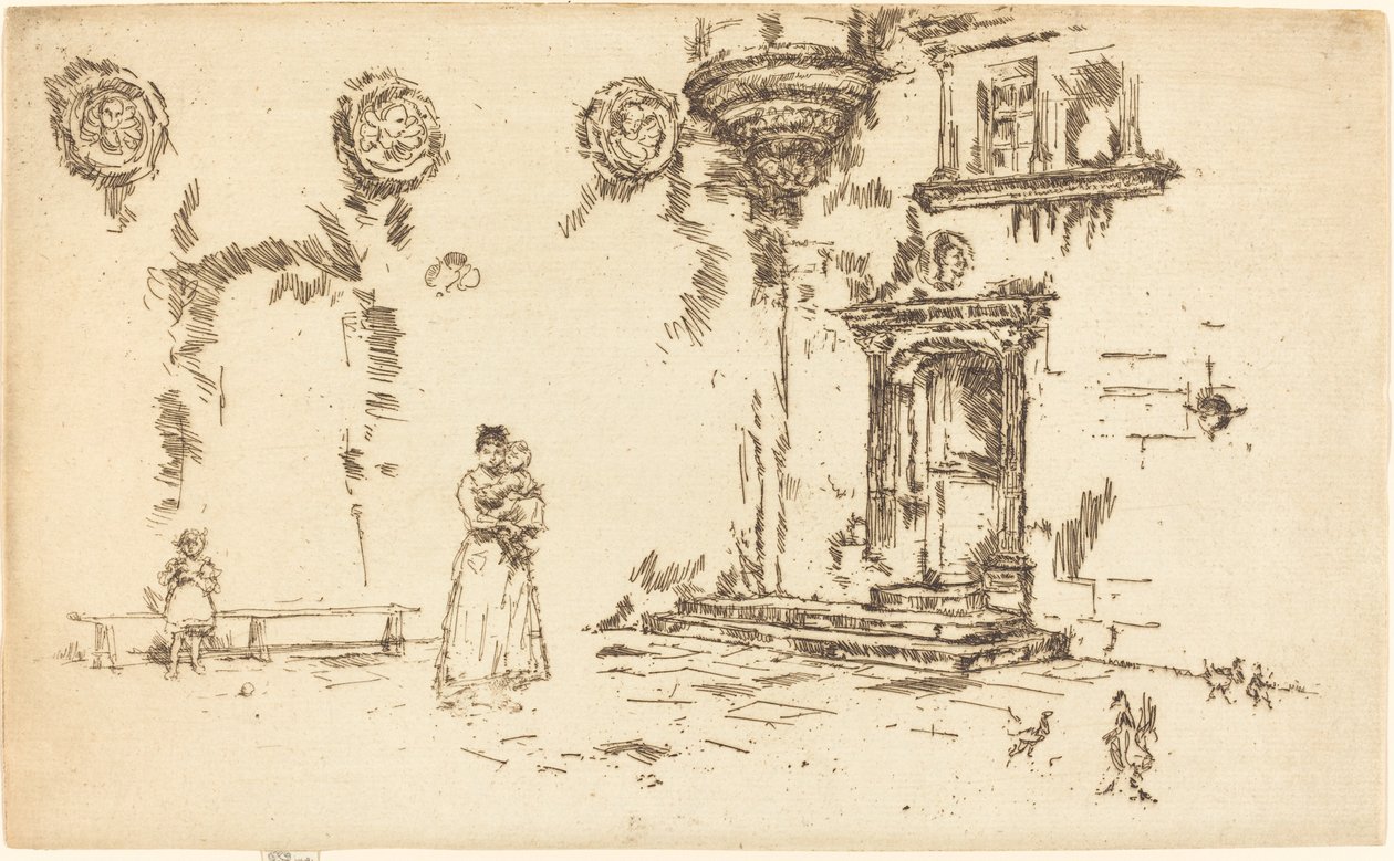 Hotel Lallement, Bourges, 1888 von James Abbott McNeill Whistler