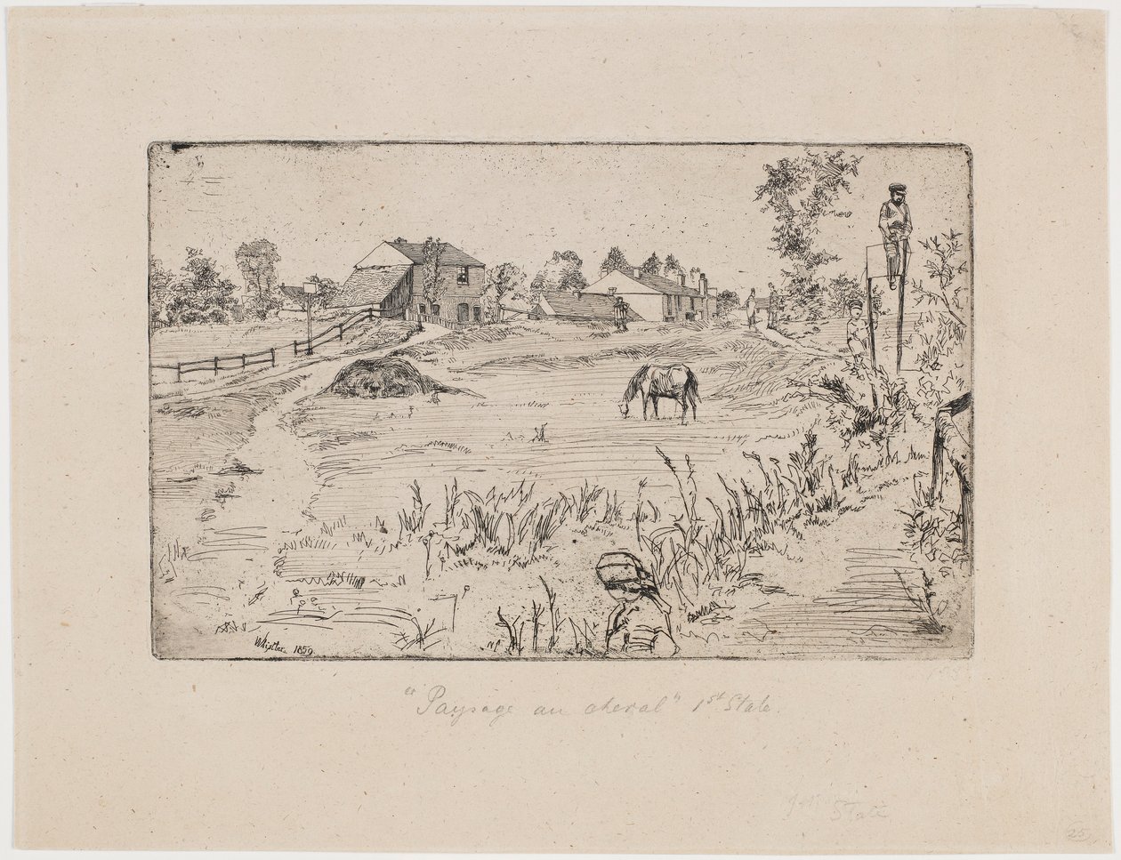 Landschaft mit Pferden von James Abbott McNeill Whistler