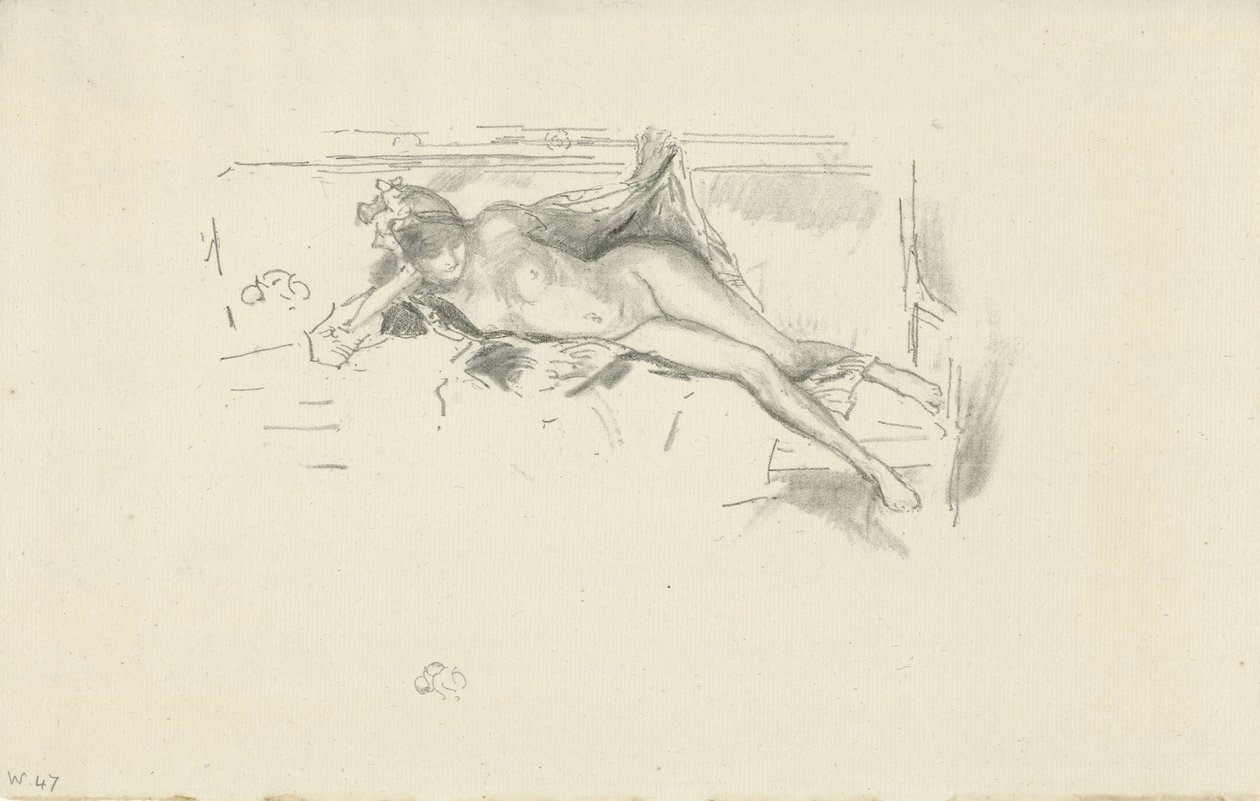 Liegendes Aktmodell von James Abbott McNeill Whistler
