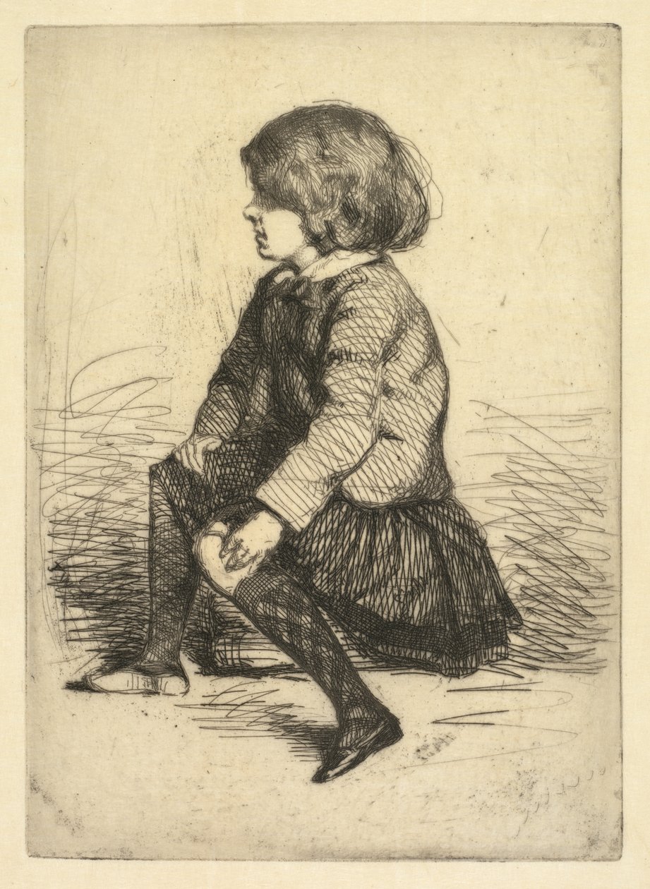 Seymour Haden Jr., sitzend von James Abbott McNeill Whistler
