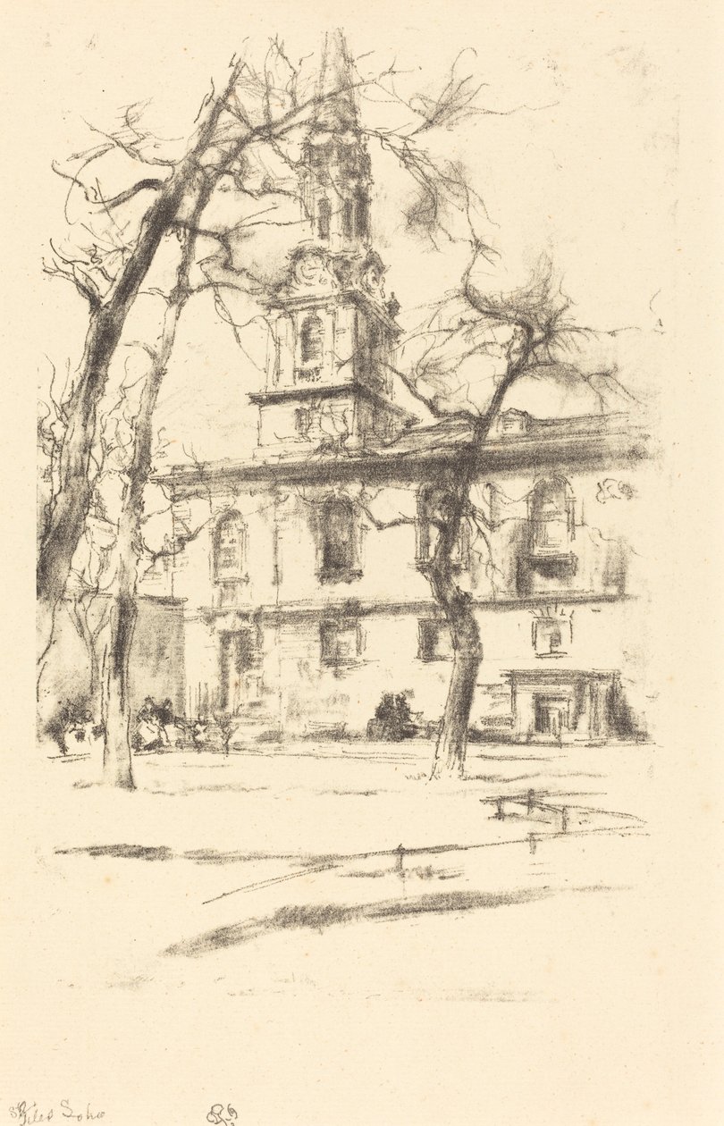 St. Giles-in-the-Fields, 1896 von James Abbott McNeill Whistler