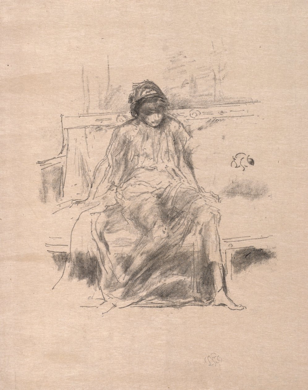 Die drapierte Figur sitzend, 1893 von James Abbott McNeill Whistler